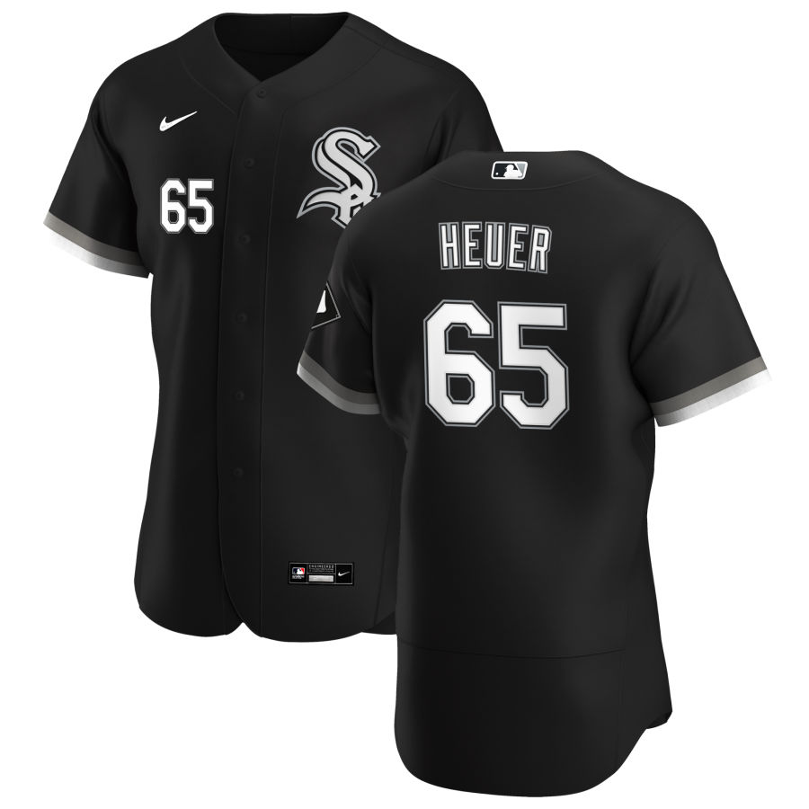 Chicago White Sox #65 Codi Heuer Men Nike Black Alternate 2020 Authentic Player MLB Jersey
